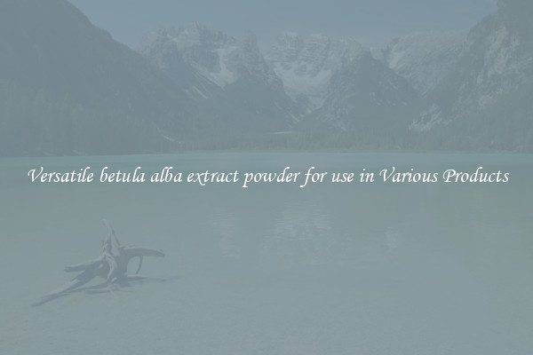 Versatile betula alba extract powder for use in Various Products