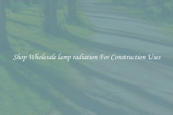 Shop Wholesale lamp radiation For Construction Uses