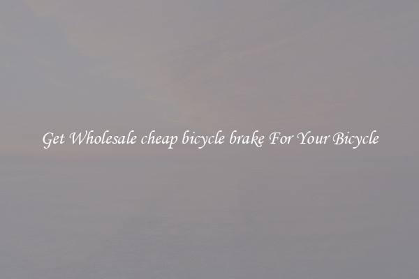Get Wholesale cheap bicycle brake For Your Bicycle
