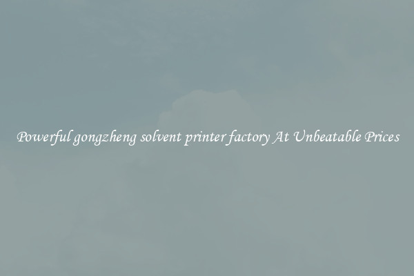 Powerful gongzheng solvent printer factory At Unbeatable Prices
