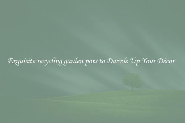 Exquisite recycling garden pots to Dazzle Up Your Décor  
