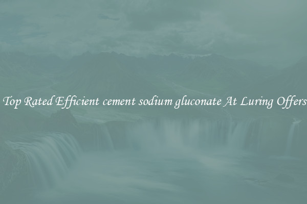 Top Rated Efficient cement sodium gluconate At Luring Offers