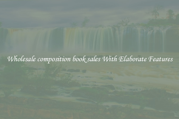 Wholesale composition book sales With Elaborate Features