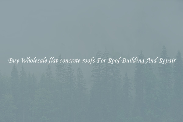 Buy Wholesale flat concrete roofs For Roof Building And Repair