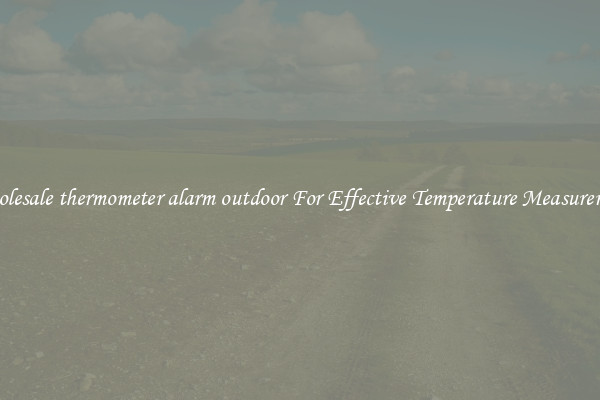 Wholesale thermometer alarm outdoor For Effective Temperature Measurement