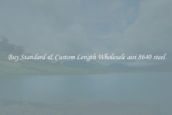 Buy Standard & Custom Length Wholesale aisi 8640 steel