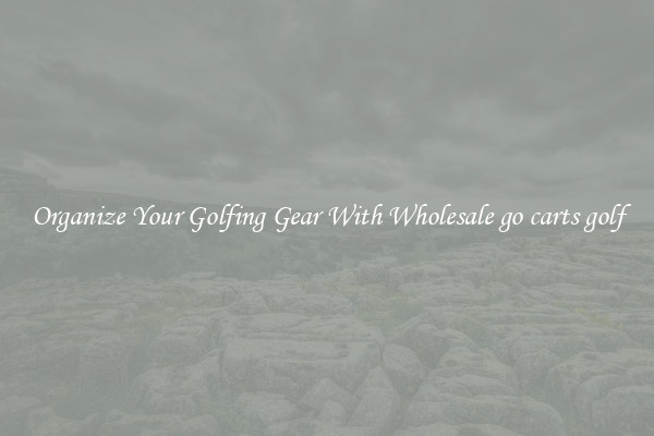 Organize Your Golfing Gear With Wholesale go carts golf